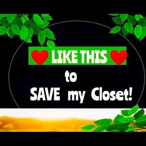 Please LIKE ❤️ this to SAVE my closet!